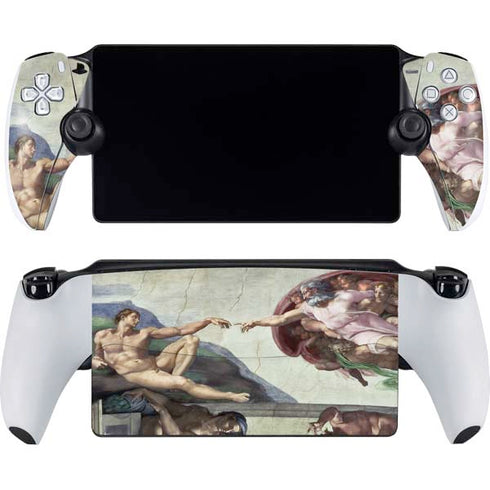 Creation of Adam by Michelangelo PlayStation Portal Remote Player Skin