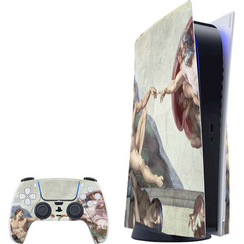 Creation of Adam by Michelangelo PlayStation PS5 Skins