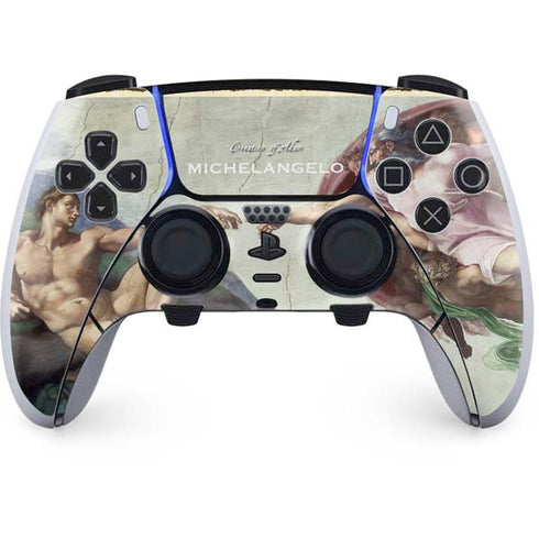 Michelangelo Creation of Adam PS5 DualSense Edge Pro Controller Skin