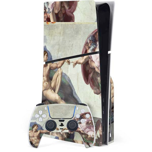 Creation of Adam by Michelangelo PlayStation PS5 Skins