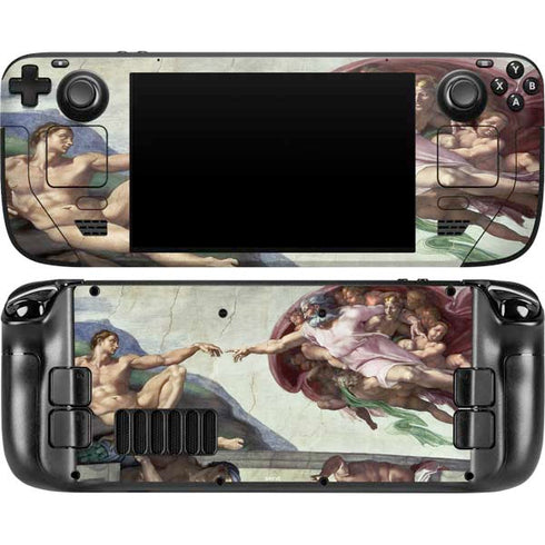 Creation of Adam by Michelangelo Steam Deck Handheld Gaming Computer OLED Skin