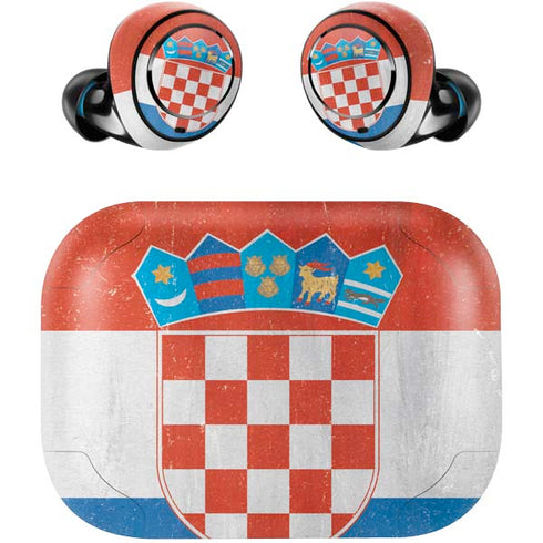 Croatia Flag Distressed Amazon Echo Buds Skin