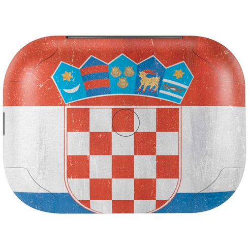 Croatia Flag Distressed Amazon Echo Buds Skin