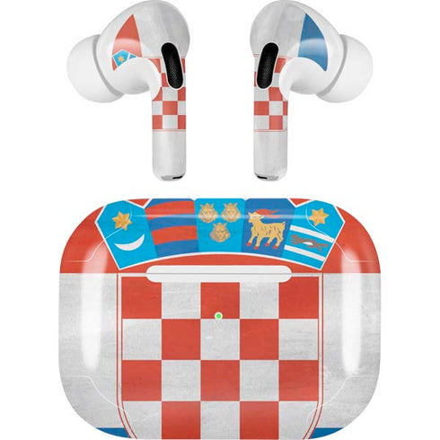 Croatia Flag Distressed AirPods Skins