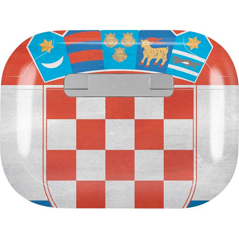 Croatia Flag Distressed AirPods Skins
