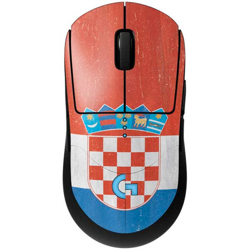 Croatia Flag Distressed G Pro Wireless Gaming Mouse Skin