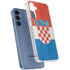 Croatia Flag Distressed Galaxy A55 5G Clear Case
