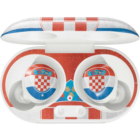 Croatia Flag Distressed Galaxy Buds Plus Skin