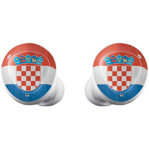 Croatia Flag Distressed Galaxy Buds Plus Skin