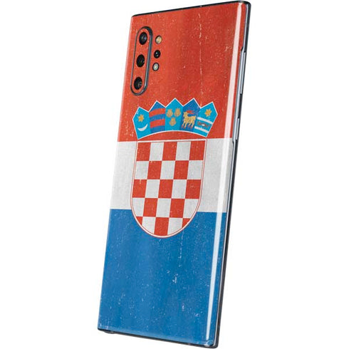 Croatia Flag Distressed Galaxy Note 10 Plus Skin