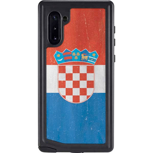 Croatia Flag Distressed Galaxy Cases