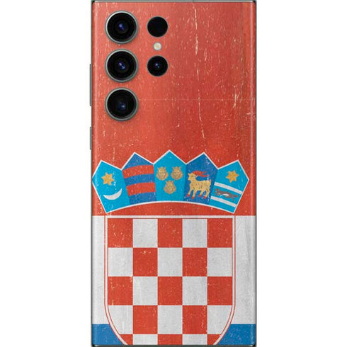Croatia Flag Distressed Galaxy Skins