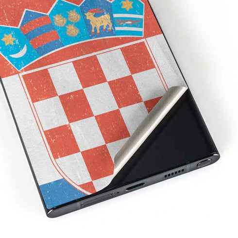 Croatia Flag Distressed Galaxy S24 Ultra Skin