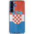 Croatia Flag Distressed Galaxy S25 Clear Case