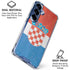 Croatia Flag Distressed Galaxy S25 Clear Case