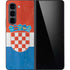 Croatia Flag Distressed Galaxy Z Fold5 5G Skin