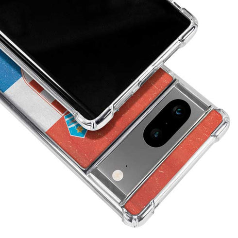 Croatia Flag Distressed Google Pixel 8a Clear Case