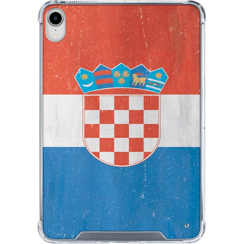 Croatia Flag Distressed iPad 11th Gen (2025) Clear Case