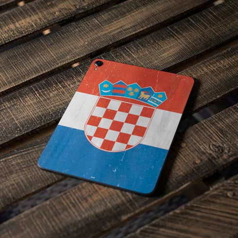 Croatia Flag Distressed Apple iPad Pro Skin