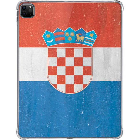 Croatia Flag Distressed iPad Pro 11in (2024) Clear Case