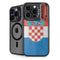 Croatia Flag Distressed iPhone 13 Pro Kickstand Case