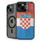 Croatia Flag Distressed iPhone 15 Plus Kickstand Case
