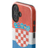 Croatia Flag Distressed iPhone 16 Plus Impact Case
