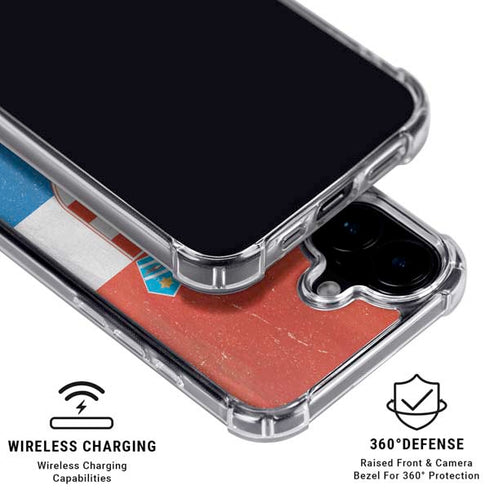 Croatia Flag Distressed iPhone 16 Plus MagSafe Case