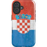 Croatia Flag Distressed iPhone 16 Plus Magsafe Impact Case