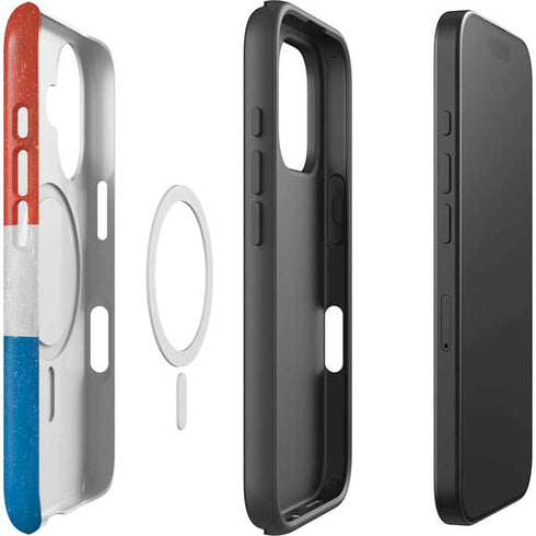 Croatia Flag Distressed iPhone 16 Plus Magsafe Impact Case