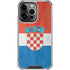 Croatia Flag Distressed iPhone 16 Pro Clear Case