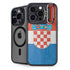 Croatia Flag Distressed iPhone 16 Pro Max Kickstand Case