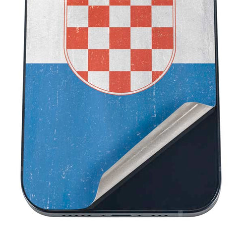 Croatia Flag Distressed iPhone 16 Skin