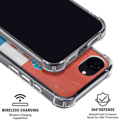 Croatia Flag Distressed iPhone 16e Clear Case