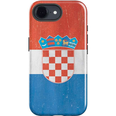 Croatia Flag Distressed iPhone 16e Impact Case