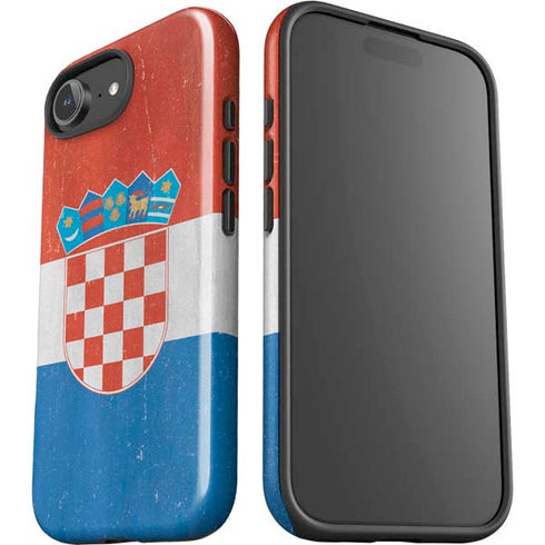 Croatia Flag Distressed iPhone 16e Impact Case