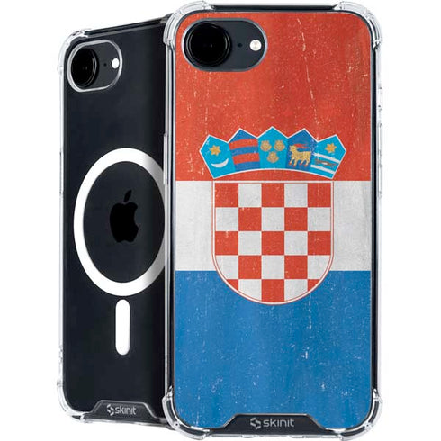 Croatia Flag Distressed iPhone 16e MagSafe Case