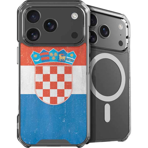 Croatia Flag Distressed iPhone 18 Pro Max MagSafe Case