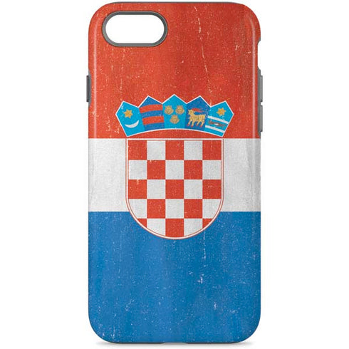 Croatia Flag Distressed iPhone Cases