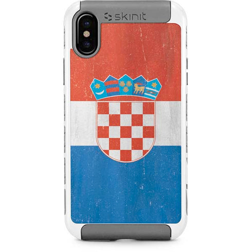 Croatia Flag Distressed iPhone X/XS Cargo Case