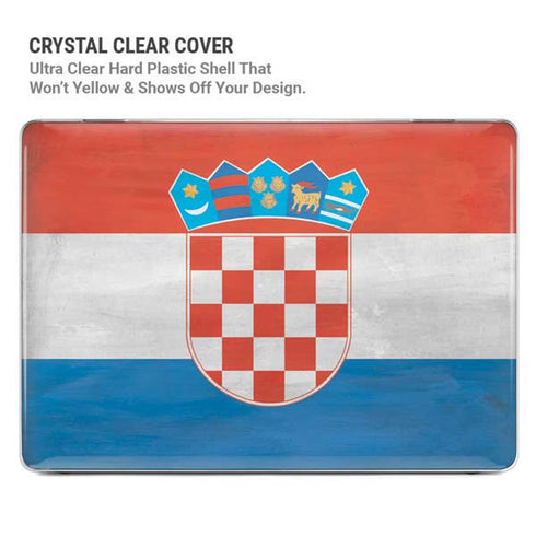 Croatia Flag Distressed MacBook Pro 14in (2021-24) Case plus Skin