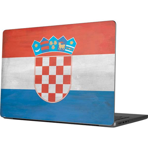 Croatia Flag Distressed Apple MacBook Pro 14-inch Skin