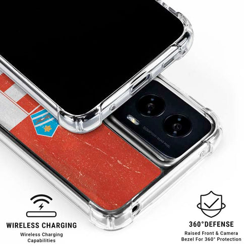 Croatia Flag Distressed Moto G Power 5G (2024) Clear Case