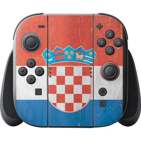 Croatia Flag Distressed Nintendo Switch 2 (2025) with Joy-Con Skin