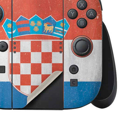 Croatia Flag Distressed Nintendo Switch 2 (2025) Joy-Con Controller Skin
