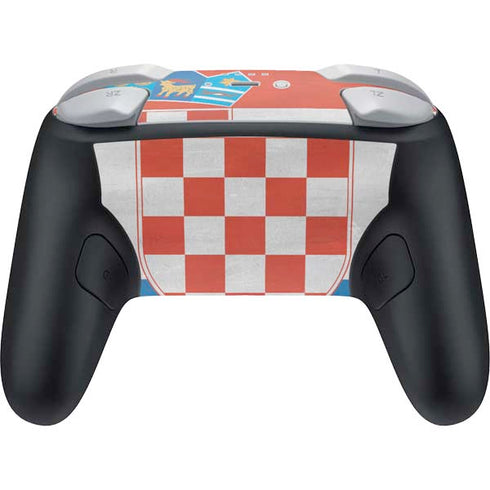 Croatia Flag Distressed Nintendo Switch 2 (2025) Pro Controller Skin