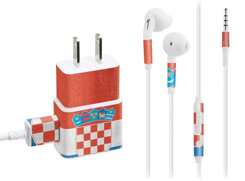 Croatia Flag Distressed Phone Charger Skin