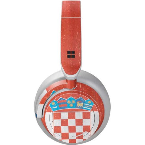 Croatia Flag Distressed Surface Headphones Skin