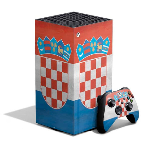 Croatia Flag Distressed XBox Series X Digital Edition Bundle Skin