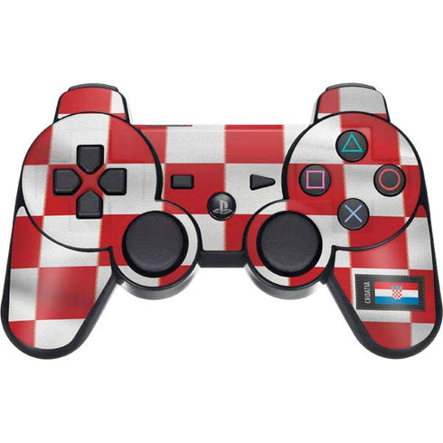 Croatia Soccer Flag PS3 Dual Shock wireless controller Skin